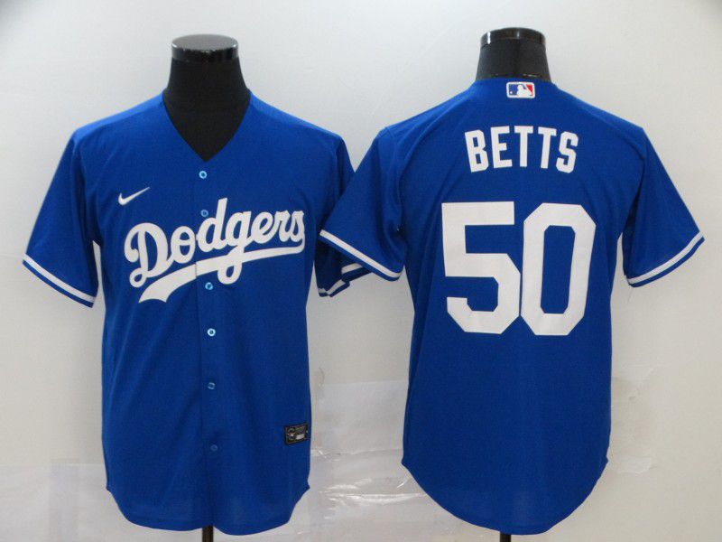 Men Los Angeles Dodgers #50 Betts Blue Game Nike MLB Jerseys->women mlb jersey->Women Jersey